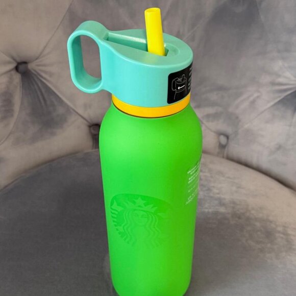 Starbucks Green Stainless Steel Vacuum Insulated Water Bottle with Straw, 32 Oz - Picture 3 of 7